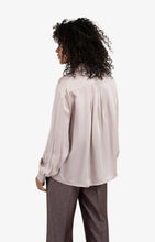 Load image into Gallery viewer, Satin finish blouse with pleated detail - Blush