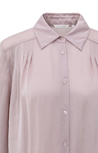 Load image into Gallery viewer, Satin finish blouse with pleated detail - Blush