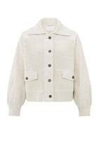 Load image into Gallery viewer, Collared Cardigan with Textured Details - Off White