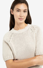 Load image into Gallery viewer, Heavy Yarn Short Sleeve Sweater - Beige