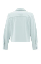 Load image into Gallery viewer, Cropped Blouse with Pocket - Droplet Grey