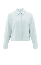 Load image into Gallery viewer, Cropped Blouse with Pocket - Droplet Grey