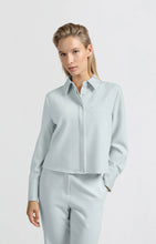Load image into Gallery viewer, Cropped Blouse with Pocket - Droplet Grey