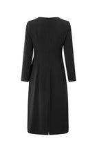 Load image into Gallery viewer, Long Sleeve Dress with knot detail - Black