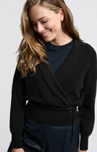 Load image into Gallery viewer, Wrap Sweater - Black