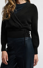 Load image into Gallery viewer, Wrap Sweater - Black