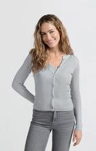 Load image into Gallery viewer, Layered Rib Cardigan - Grey Dawn Blue