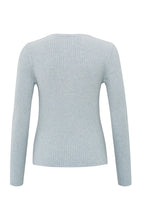 Load image into Gallery viewer, Layered Rib Cardigan - Grey Dawn Blue