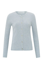 Load image into Gallery viewer, Layered Rib Cardigan - Grey Dawn Blue