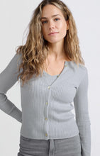 Load image into Gallery viewer, Layered Rib Cardigan - Grey Dawn Blue
