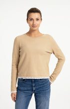 Load image into Gallery viewer, Fine Knit Top with ruffle trim