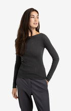 Load image into Gallery viewer, Fine Knit Textured Top - Oyster Black
