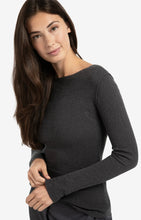 Load image into Gallery viewer, Fine Knit Textured Top - Oyster Black