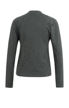 Load image into Gallery viewer, Fitted Mock Neck Long Sleeve Top - Anthracite