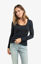 Load image into Gallery viewer, Long sleeve fitted top - Blue