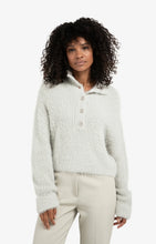 Load image into Gallery viewer, Fluffy Sweater with collar and buttons - Cloud Grey