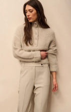 Load image into Gallery viewer, Fluffy Sweater with collar and buttons - Cloud Grey