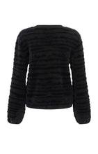Load image into Gallery viewer, Fluffy Sweater With Stripe Detail