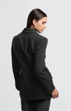 Load image into Gallery viewer, Asymmetrical Closure Fitted Blazer - Black