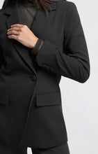 Load image into Gallery viewer, Asymmetrical Closure Fitted Blazer - Black