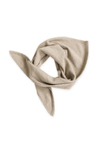 Load image into Gallery viewer, Cotton Blend Knitted Triangle Scarf - Beige