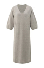 Load image into Gallery viewer, Knit V Neck Dress - Brown Grey