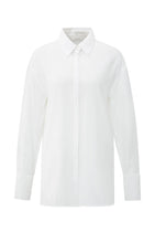 Load image into Gallery viewer, Long Blouse with Removable Collar & Cuffs - White