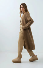 Load image into Gallery viewer, Long Chunky Knit Cardigan - Otter Brown Melange