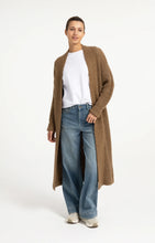 Load image into Gallery viewer, Long Chunky Knit Cardigan - Otter Brown Melange