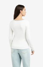 Load image into Gallery viewer, Long Sleeve Top with contrast - White