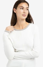 Load image into Gallery viewer, Long Sleeve Top with contrast - White