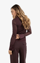 Load image into Gallery viewer, Mesh Long Sleeve Top with removable cuffs - Burgundy