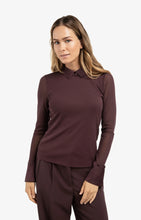 Load image into Gallery viewer, Mesh Long Sleeve Top with removable cuffs - Burgundy