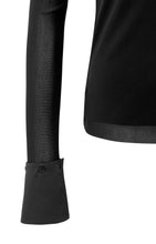 Load image into Gallery viewer, Mesh Long Sleeve Top with removable cuffs - Black