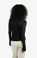 Load image into Gallery viewer, Mesh Long Sleeve Top with removable cuffs - Black