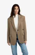Load image into Gallery viewer, Oversized Blazer with Sleeve Detail - Caper Melange