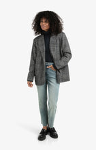 Load image into Gallery viewer, Oversized checked wool blend blazer