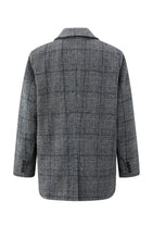Load image into Gallery viewer, Oversized checked wool blend blazer