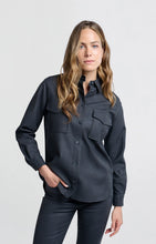 Load image into Gallery viewer, Faux Leather Shirt Jacket - Anthracite