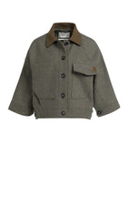 Load image into Gallery viewer, Oversized Wool Blend Jacket - Grey Melange