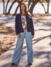 Load image into Gallery viewer, Quilted Zip Front Bomber Jacket - Jet Blue