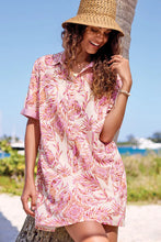 Load image into Gallery viewer, Printed Collared Shift Dress - Wisteria