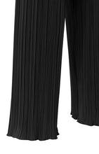 Load image into Gallery viewer, Jersey Plisse Wide Leg Trouser - Black