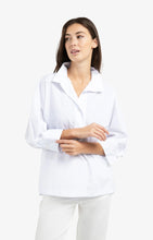 Load image into Gallery viewer, Poplin Blouse with Pearl Button Detail