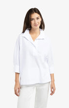 Load image into Gallery viewer, Poplin Blouse with Pearl Button Detail