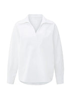 Load image into Gallery viewer, Poplin Blouse with Polo Collar - White