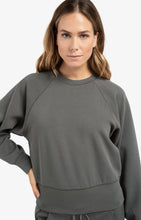 Load image into Gallery viewer, Raglan Sweatshirt with fine rib - Dark Grey