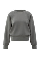 Load image into Gallery viewer, Raglan Sweatshirt with fine rib - Dark Grey