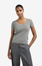 Load image into Gallery viewer, Cotton Blend Fine Knit Sweater - Grey