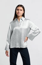 Load image into Gallery viewer, Satin Blouse With Wide Sleeve - Light Metal Grey